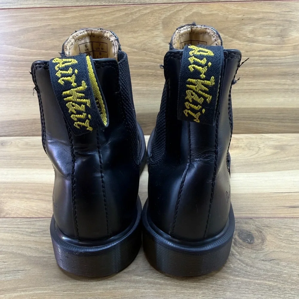 Dr Martens Chelsea Boots Womens 8 Black Leather 2976 Modern Casual Punk Metal